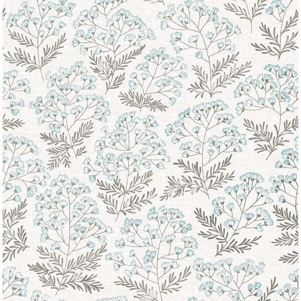 Floret Blue Floral Wallpaper