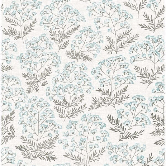 Floret Blue Floral Wallpaper