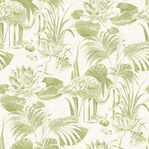 Frolic Green Lagoon Wallpaper