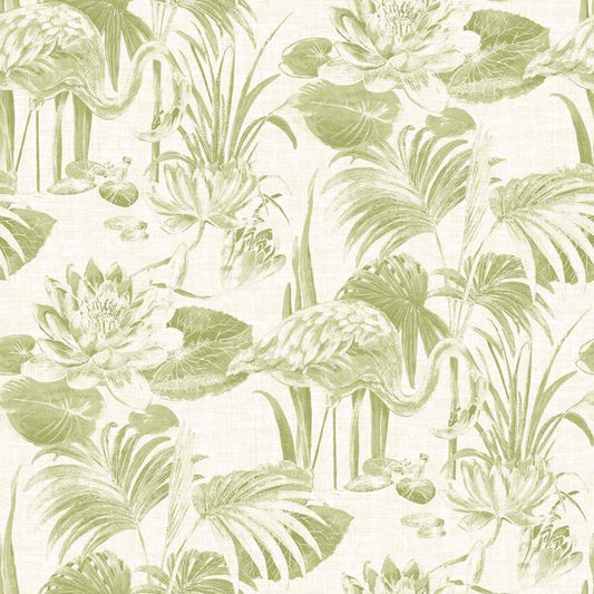 Frolic Green Lagoon Wallpaper