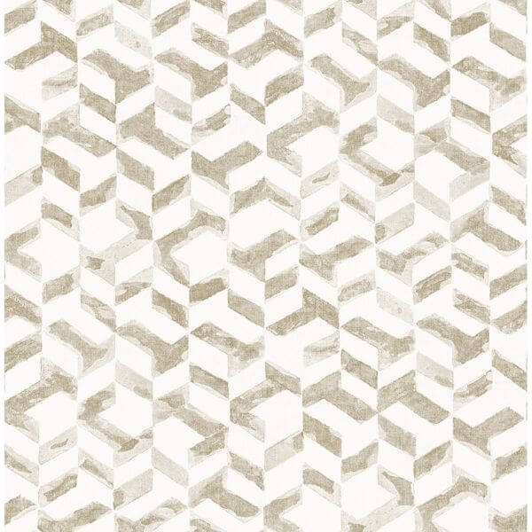 Instep Champagne Abstract Geometric Wallpaper