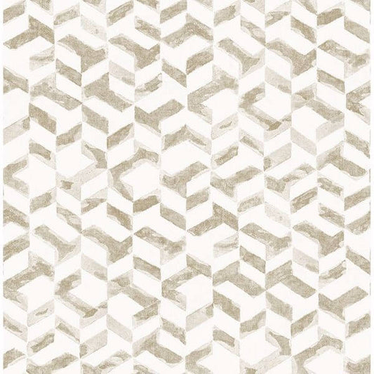 Instep Champagne Abstract Geometric Wallpaper