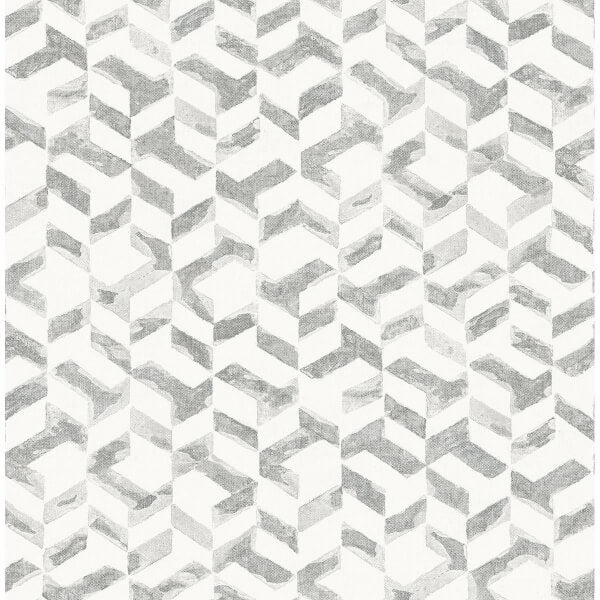 Instep Platinum Abstract Geometric Wallpaper