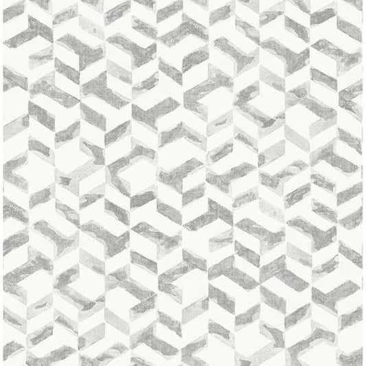 Instep Platinum Abstract Geometric Wallpaper