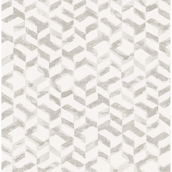 Instep Pewter Abstract Geometric Wallpaper