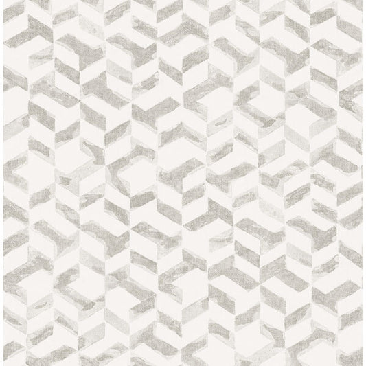 Instep Pewter Abstract Geometric Wallpaper