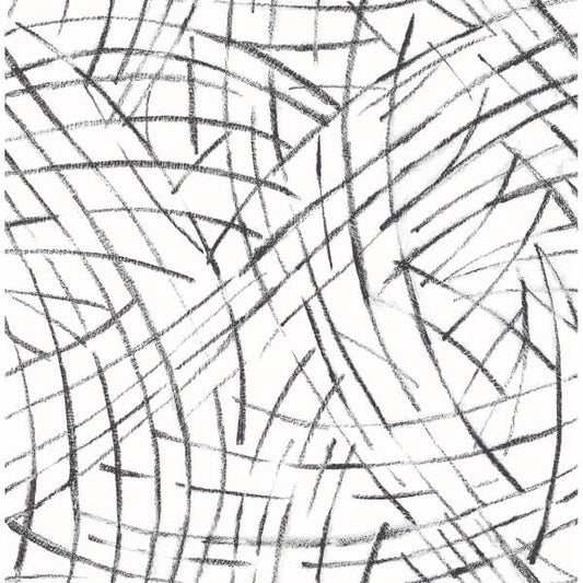 Willy Nilly Black Brushstrokes Wallpaper
