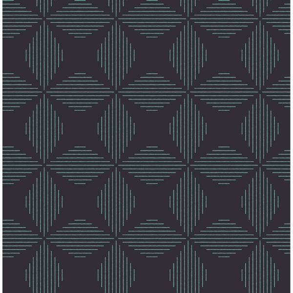 Telestar Navy Geometric Wallpaper