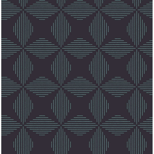 Telestar Navy Geometric Wallpaper