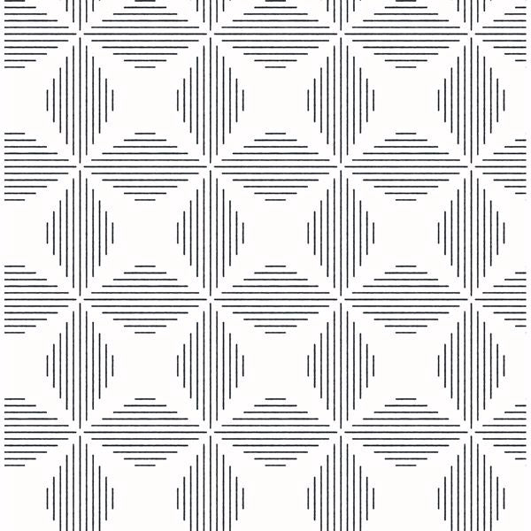 Telestar Black Geometric Wallpaper