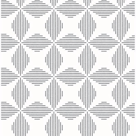 Telestar Black Geometric Wallpaper