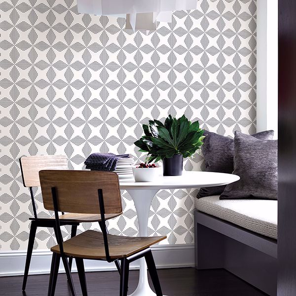 Telestar Black Geometric Wallpaper
