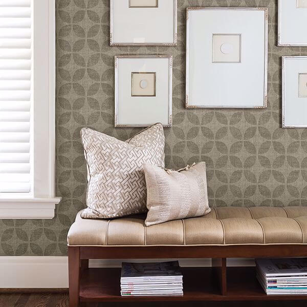Polaris Brass Geometric Wallpaper