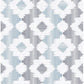 Babylon Blue Abstract Floral Wallpaper
