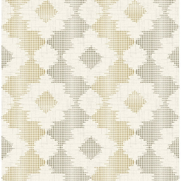 Babylon Mustard Abstract Floral Wallpaper