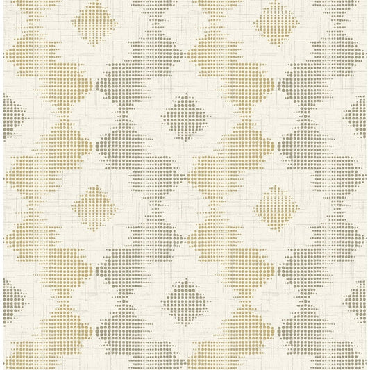 Babylon Mustard Abstract Floral Wallpaper