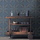 Radius Navy Geometric Wallpaper
