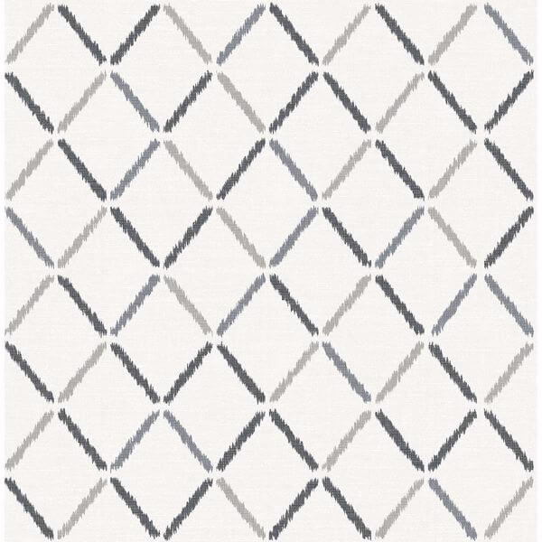 Allotrope Charcoal Linen Geometric Wallpaper