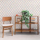 Allotrope Rose Linen Geometric Wallpaper