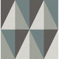 Aspect Teal Geometric Faux Grasscloth Wallpaper