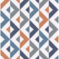 Seesaw Multicolor Geometric Faux Linen Wallpaper