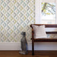 Seesaw Grey Geometric Faux Linen Wallpaper