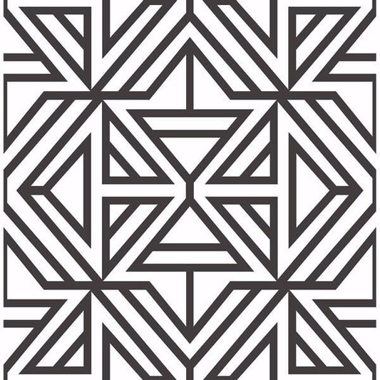 Helios Black Geometric Wallpaper
