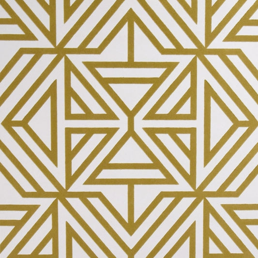 Helios Mustard Geometric Wallpaper