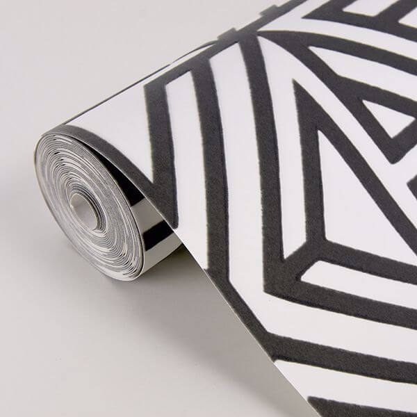 Helios Taupe Geometric Wallpaper
