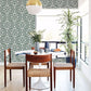 Helios Green Geometric Wallpaper