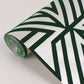Helios Green Geometric Wallpaper