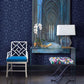 Helios Blue Geometric Wallpaper