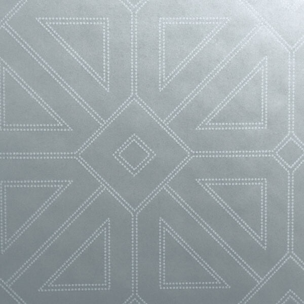 Voltaire Silver Beaded Geometric Wallpaper