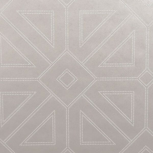 Voltaire Platinum Beaded Geometric Wallpaper