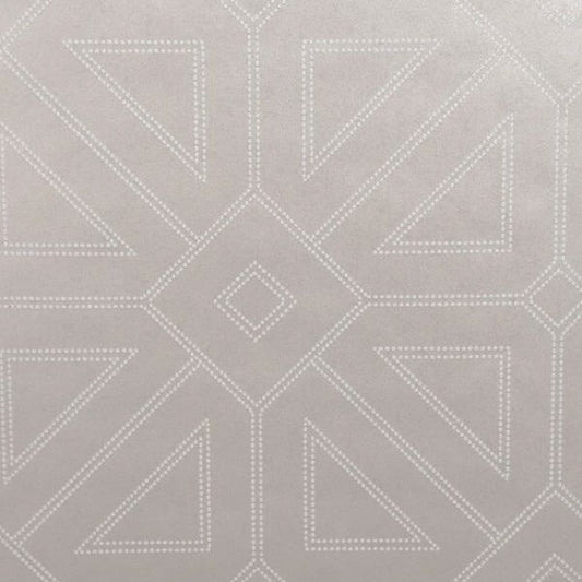 Voltaire Platinum Beaded Geometric Wallpaper