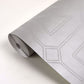 Voltaire Platinum Beaded Geometric Wallpaper