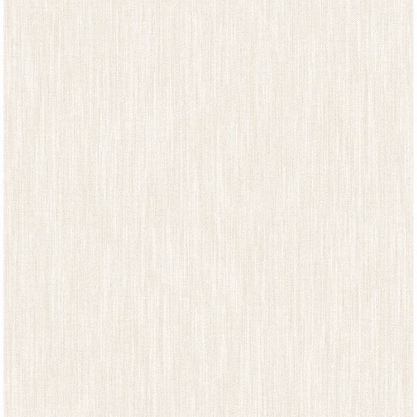 Chenille Off White Faux Linen Wallpaper