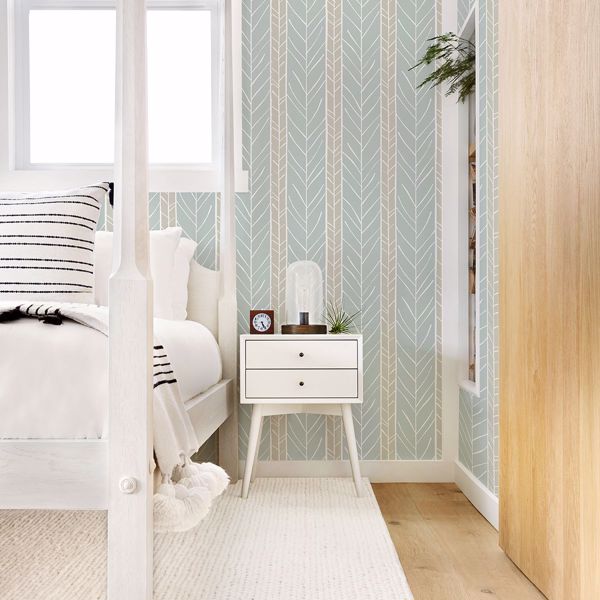 Lottie Slate Stripe Wallpaper