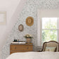 Emery Light Blue Floral Wallpaper