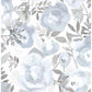 Orla Blue Floral Wallpaper