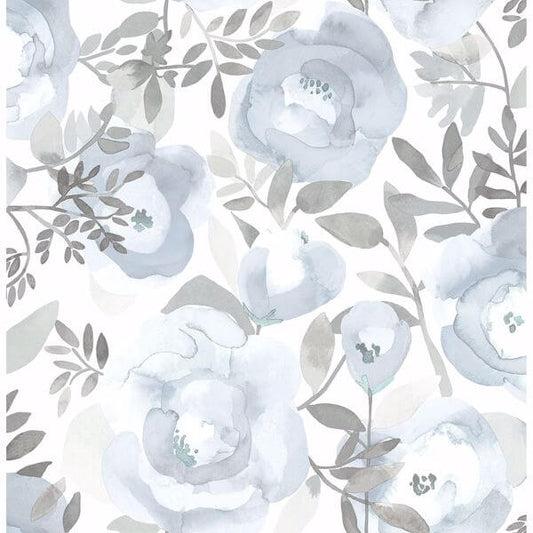 Orla Blue Floral Wallpaper