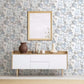 Orla Blue Floral Wallpaper