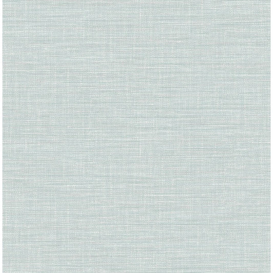Exhale Light Blue Faux Grasscloth Wallpaper