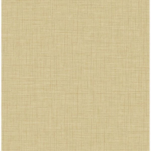Jocelyn Yellow Faux Linen Wallpaper