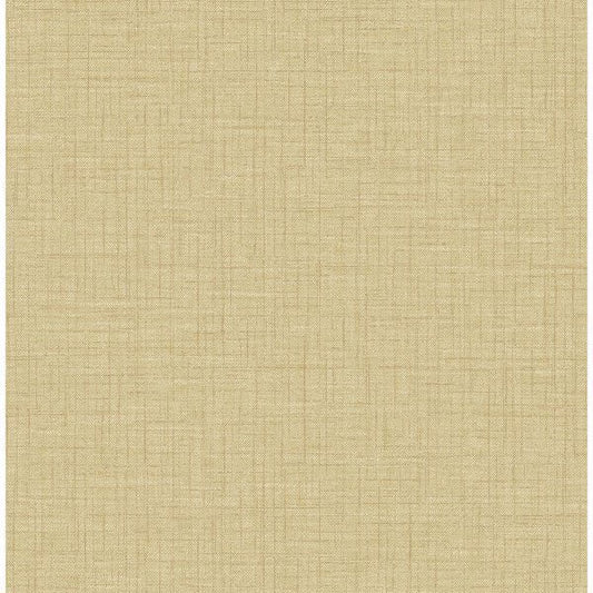Jocelyn Yellow Faux Linen Wallpaper