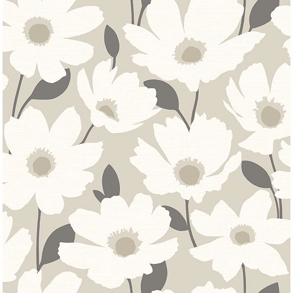 Astera Beige Floral Wallpaper