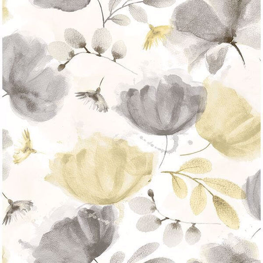 Zahra Grey Floral Wallpaper