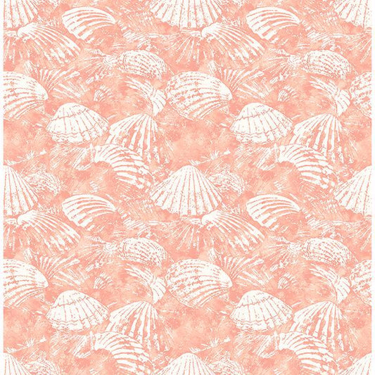 Surfside Coral Shells Wallpaper