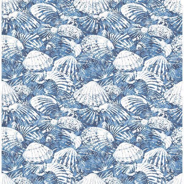 Surfside Blue Shells Wallpaper