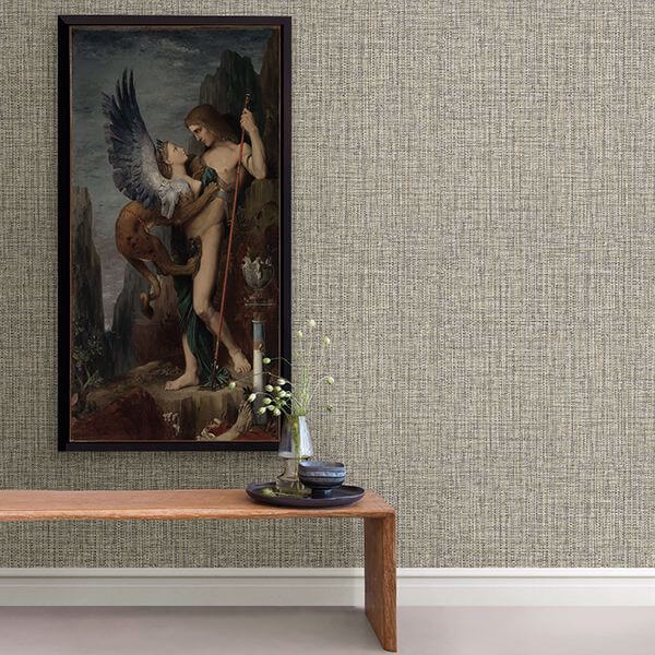Rattan Coffee Woven Wallpaper